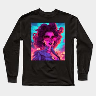 Synthwave Day Of The Dead Long Sleeve T-Shirt